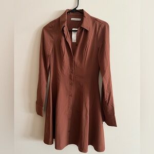 Abercrombie & Fitch Long Sleeve Dress in Brown